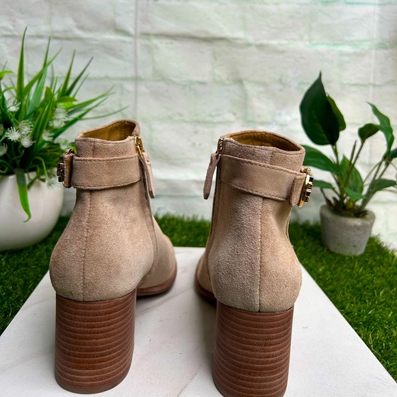 Tory Burch nude Suede Leather boots booties Size 8.5 - Picture 10 of 16